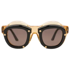 Kuboraum - Mask W1 - Honey & Black - W1 HB - Sunglasses - Kuboraum Eyewear - Avvenice