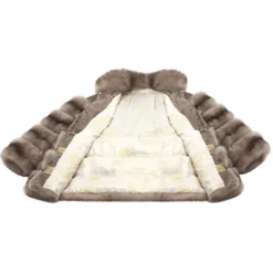 La Prima Luxury - Alisa - Swakara Perisano Fur - Dove - Python - 18 kt Gold - Fur Coat - Luxury Exclusive Collection - Avvenice