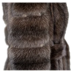 La Prima Luxury - Dea - Russian Barguzinsky Silvery 5 Sable - Gold Python Inserts and 18 kt Gold - Luxury Exclusive Collection - Avvenice