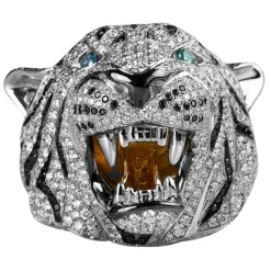 La Prima Luxury - Diamond Roaring Tiger - Jewelry - Luxury Exclusive Collection - Avvenice