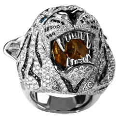La Prima Luxury - Diamond Roaring Tiger - Jewelry - Luxury Exclusive Collection - Avvenice