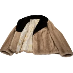 La Prima Luxury - La Prima - Beige - Vison Fur 8mm Shaved With White Mink - Fur Coat - Luxury Exclusive Collection - Avvenice