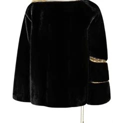 La Prima Luxury - Puma - Fur Coat in Blackglama Vison - Python Inlays - Golden Mesh - Fur Coat - Luxury Exclusive Collection - Avvenice