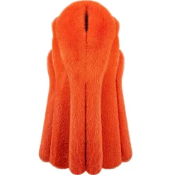 La Prima Luxury - Regina - Fox Shadow Fur Mandarin - Python Hand Painted - 18 kt Gold Hooks - Luxury Exclusive Collection - Avvenice