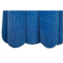 La Prima Luxury - Regina - Fox Shadow Fur Blue Ocean - Python Hand Painted - 18 kt Gold Hooks - Luxury Exclusive Collection - Avvenice