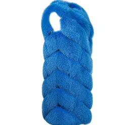 La Prima Luxury - Spiga Oceano - Fur Electric Blue Fox - 18 kt Gold Hooks - Fur Coat - Luxury Exclusive Collection - Avvenice