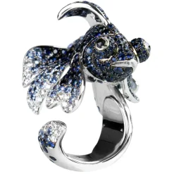 La Prima Luxury - The Sapphire Blue Fish - Jewelry - Luxury Exclusive Collection - Avvenice