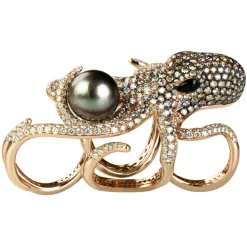 La Prima Luxury - The Smoked Diamond Octopus - Jewelry - Luxury Exclusive Collection - Avvenice