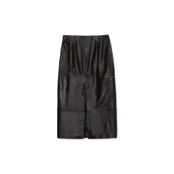 La Rando - Adrogue Skirt - Soft Lambskin - Black - Artisan Skirt - Luxury High Quality Leather - Avvenice