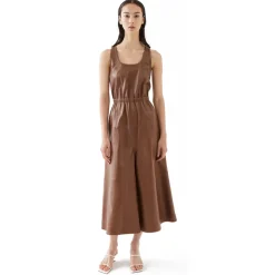 La Rando - Beccar Dress - Soft Lambskin - Brown - Artisan Dress - Luxury High Quality Leather - Avvenice