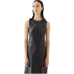La Rando - Berazategui Dress - Soft Lambskin - Black - Artisan Dress - Luxury High Quality Leather - Avvenice