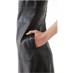 La Rando - Berazategui Dress - Soft Lambskin - Black - Artisan Dress - Luxury High Quality Leather - Avvenice