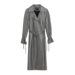 La Rando - Berisso Trench - Soft Lambskin - Grey - Artisan Jacket - Luxury High Quality Leather - Avvenice