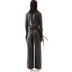 La Rando - Bernal Pants - Soft Lambskin - Black - Artisan Pants - Luxury High Quality Leather - Avvenice