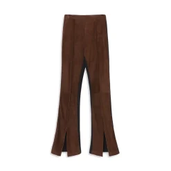 La Rando - Buenos Aires Pants - Goat Suede Leather - Brown - Artisan Pants - Luxury High Quality Leather - Avvenice