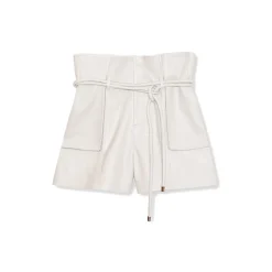La Rando - Campana Shorts - Lambskin Leather - White - Luxury High Quality Leather - Avvenice