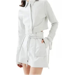 La Rando - Campana Shorts - Lambskin Leather - White - Luxury High Quality Leather - Avvenice