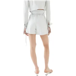 La Rando - Campana Shorts - Lambskin Leather - White - Luxury High Quality Leather - Avvenice
