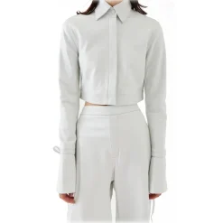 La Rando - Concordia Shirt - Lambskin Leather - White - Artisan Shirts - Luxury High Quality Leather - Avvenice