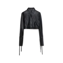 La Rando - Concordia Shirt - Lambskin Leather - Black - Artisan Shirts - Luxury High Quality Leather - Avvenice