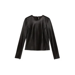 La Rando - Esquel Top - Lambskin Leather - Black - Artisan Top - Luxury High Quality Leather - Avvenice