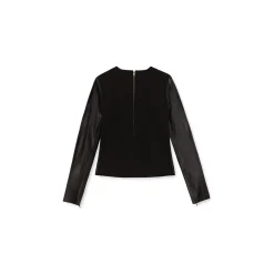 La Rando - Esquel Top - Lambskin Leather - Black - Artisan Top - Luxury High Quality Leather - Avvenice