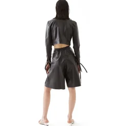La Rando - Florida Shorts - Lambskin Leather - Black - Luxury High Quality Leather - Avvenice