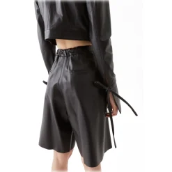 La Rando - Florida Shorts - Lambskin Leather - Black - Luxury High Quality Leather - Avvenice