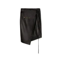 La Rando - Ituzaingo Skirt - Soft Lambskin - Black - Artisan Skirt - Luxury High Quality Leather - Avvenice