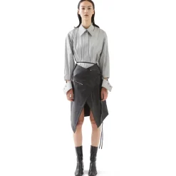 La Rando - Ituzaingo Skirt - Soft Lambskin - Black - Artisan Skirt - Luxury High Quality Leather - Avvenice