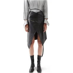 La Rando - Ituzaingo Skirt - Soft Lambskin - Black - Artisan Skirt - Luxury High Quality Leather - Avvenice