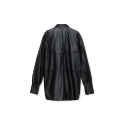La Rando - Junin Shirt - Lambskin Leather - Black - Artisan Shirts - Luxury High Quality Leather - Avvenice