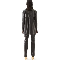 La Rando - Junin Shirt - Lambskin Leather - Black - Artisan Shirts - Luxury High Quality Leather - Avvenice