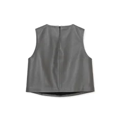 La Rando - Lanus Top - Lambskin Leather - Grey - Artisan Top - Luxury High Quality Leather - Avvenice