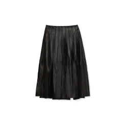 La Rando - Lobos Skirt - Soft Lambskin - Black - Artisan Skirt - Luxury High Quality Leather - Avvenice
