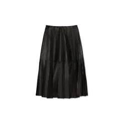 La Rando - Lobos Skirt - Soft Lambskin - Black - Artisan Skirt - Luxury High Quality Leather - Avvenice
