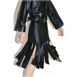 La Rando - Lobos Skirt - Soft Lambskin - Black - Artisan Skirt - Luxury High Quality Leather - Avvenice