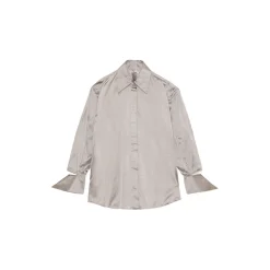 La Rando - Longchamps Shirt - Silk - Pearl Grey - Artisan Shirts - Luxury High Quality Leather - Avvenice