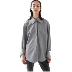 La Rando - Longchamps Shirt - Wool - Grey - Artisan Shirts - Luxury High Quality Leather - Avvenice