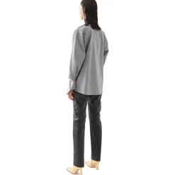 La Rando - Longchamps Shirt - Wool - Grey - Artisan Shirts - Luxury High Quality Leather - Avvenice