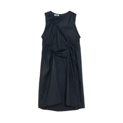 La Rando - Lugano Dress - Cotton - Black - Artisan Dress - Luxury High Quality Leather - Avvenice