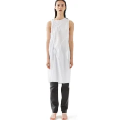 La Rando - Lugano Dress - Cotton - White - Artisan Dress - Luxury High Quality Leather - Avvenice