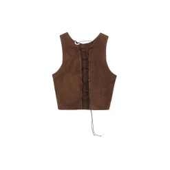La Rando - Munro Top - Goatskin Suede - Brown - Artisan Top - Luxury High Quality Leather - Avvenice