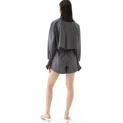 La Rando - Obera Shorts - Cotton - Grey - Luxury High Quality Leather - Avvenice