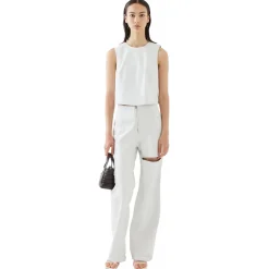 La Rando - Pacheco Pants - Soft Lambskin - White - Artisan Pants - Luxury High Quality Leather - Avvenice