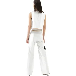 La Rando - Pacheco Pants - Soft Lambskin - White - Artisan Pants - Luxury High Quality Leather - Avvenice