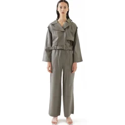 La Rando - Pergamino Pants - Soft Lambskin - Grey - Artisan Pants - Luxury High Quality Leather - Avvenice