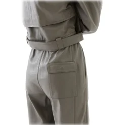 La Rando - Pergamino Pants - Soft Lambskin - Grey - Artisan Pants - Luxury High Quality Leather - Avvenice