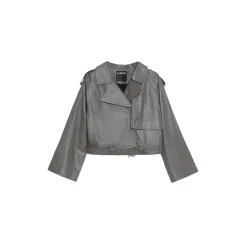 La Rando - Rafaela Jacket - Soft Lambskin - Grey - Artisan Jacket - Luxury High Quality Leather - Avvenice