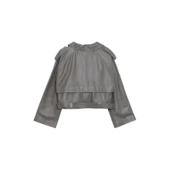 La Rando - Rafaela Jacket - Soft Lambskin - Grey - Artisan Jacket - Luxury High Quality Leather - Avvenice